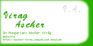 virag ascher business card
